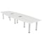 Skutchi Designs 45 in W, 120 in L, 29 in H, Engineered Wood Top, White H-BOT-46119PT-WC-EL - alternate 1